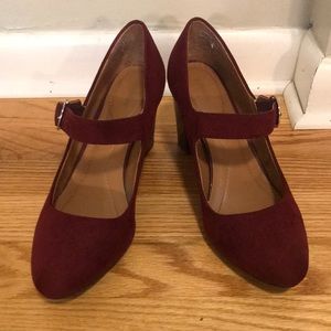 Dark Red Mary Jane Heels